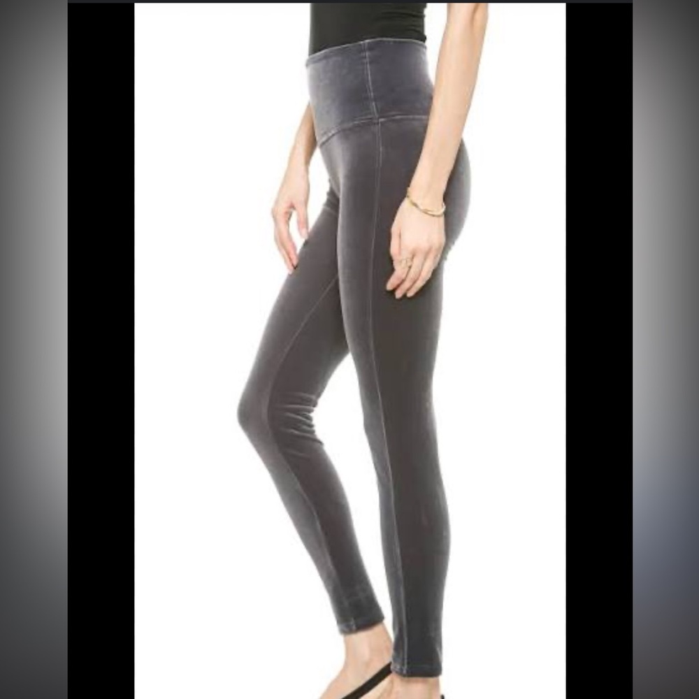 SPANX Charcoal Velvet Leggings
